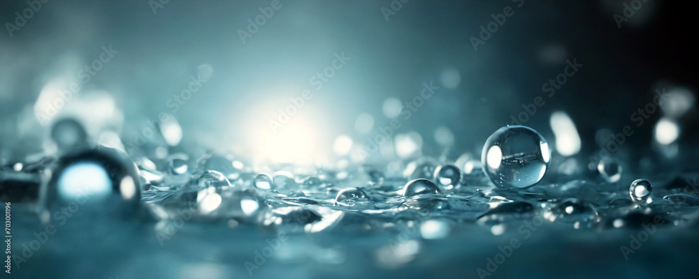 Water abstract liquid with bubbles hyaluronic background