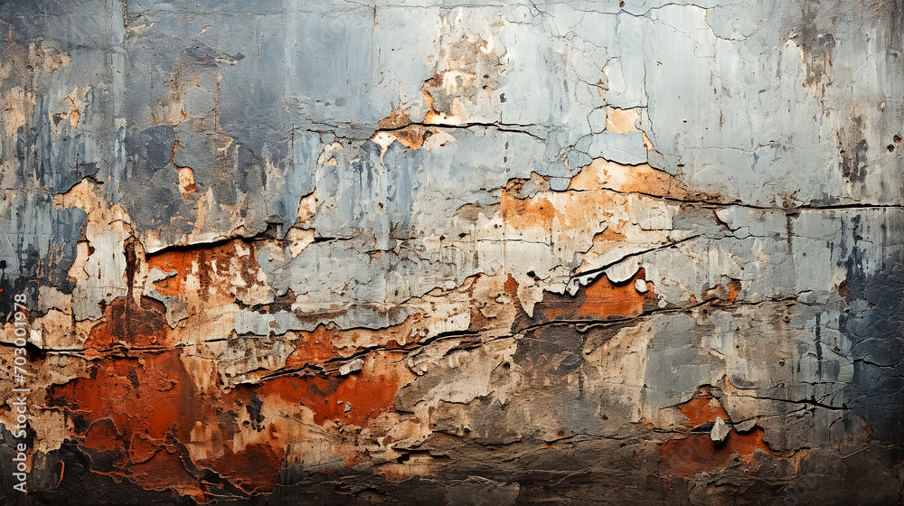 Obraz premium Grunge wall texture with peeling paint. Abstract background and texture for design.