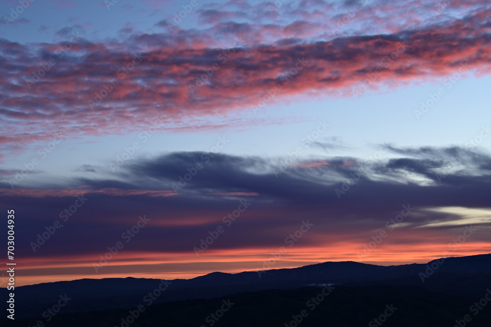 sunrise over the mountains