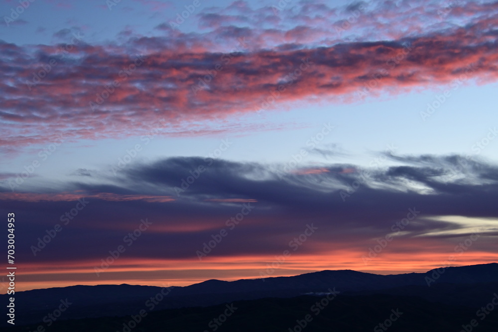 sunrise over the mountains