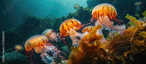 Marine life includes the Upside Down Jellyfish (Cassiopea andromeda). © 2rogan