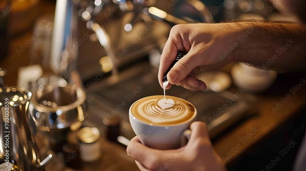 The Art of Precision: Barista Crafting Latte Perfection