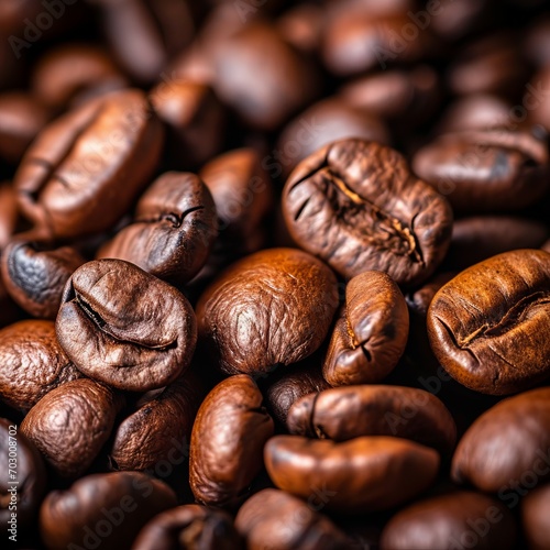 Espresso Essence: A Close-Up of Rich Coffee Beans