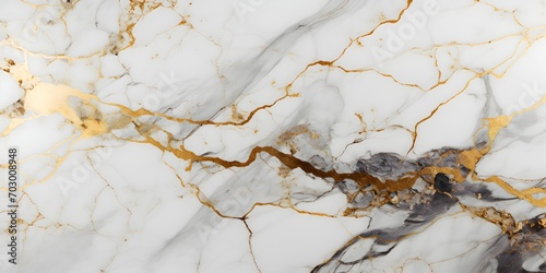 White Marble granite ivory with brown and gold texture. Background wall surface pattern graphic abstract light elegant gray floor ceramic counter texture stone slab smooth tile natural Generative Ai