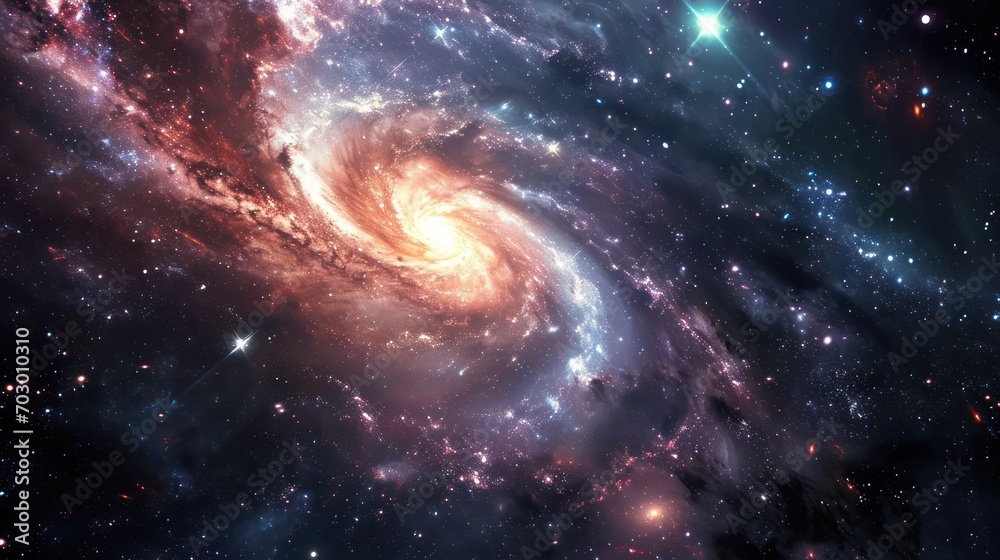 swirling galaxies and constellations in the boundless expanse of outer space swirling galaxies and constellations in the boundless expanse of outer space