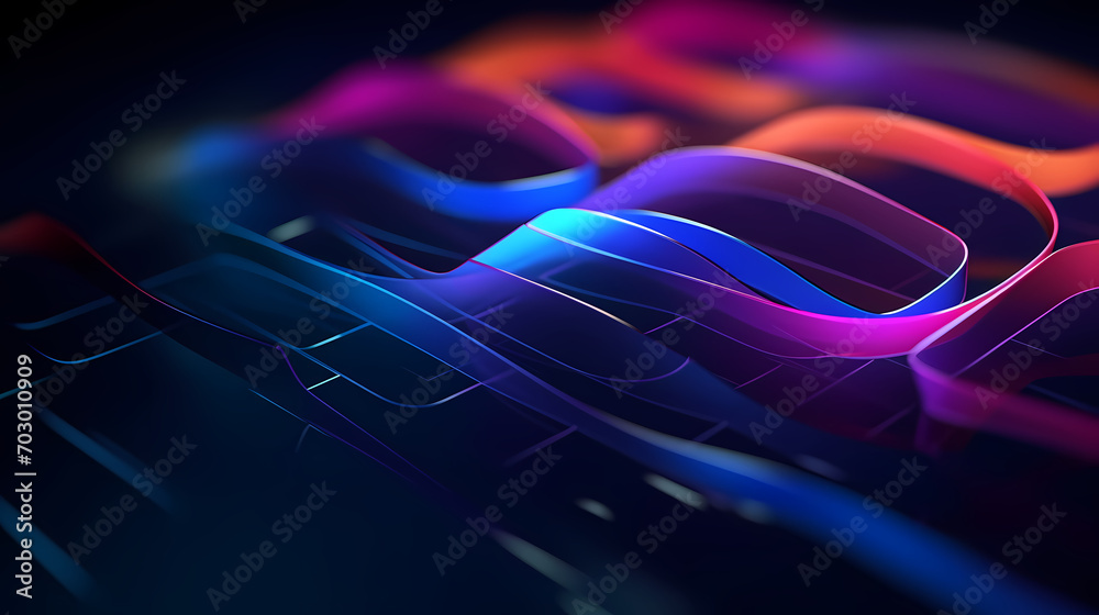 Fototapeta premium Digital technology abstract graphics poster web page PPT background, abstract background