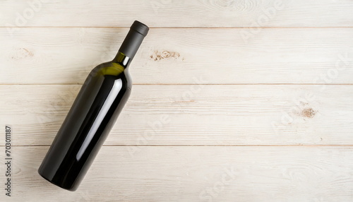 Vine bottle mockup on light background, winery template
