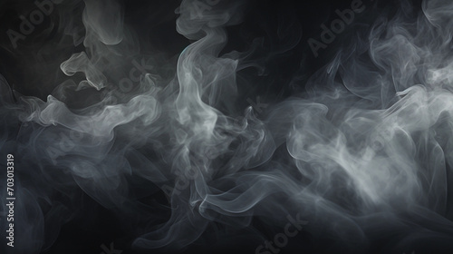 Ethereal White Smoke on a Dark Black Background