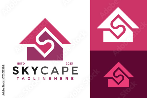 Letter S Skycape Logo design vector symbol icon illustration photo