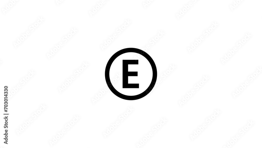 Alphabetical logo animation, Capital letter 