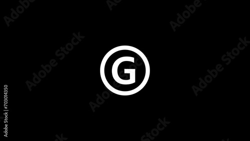 Alphabetical logo animation, Capital letter 