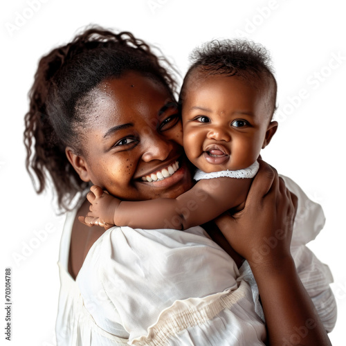 African american mother with her newborn baby