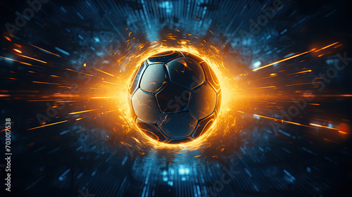 energy soccer ball in the center