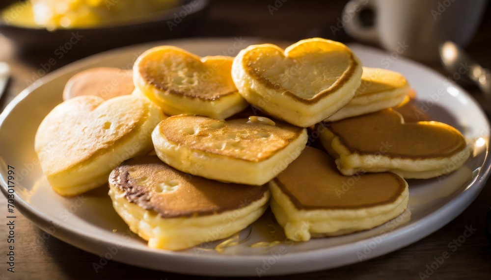 Heart-Shaped Pancakes