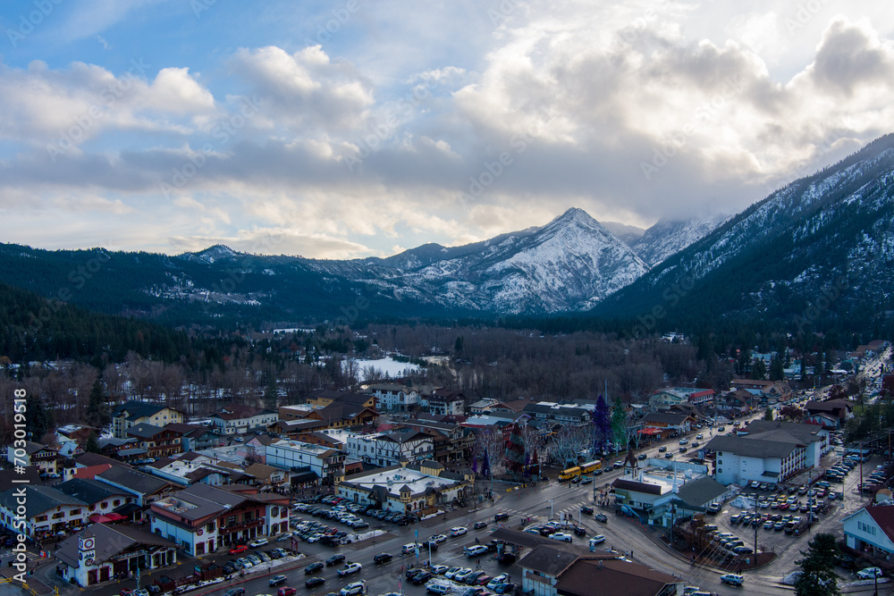 Leavenworth, Washington evening in December