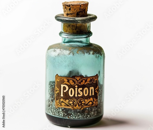 Small poison bottle with cork lid