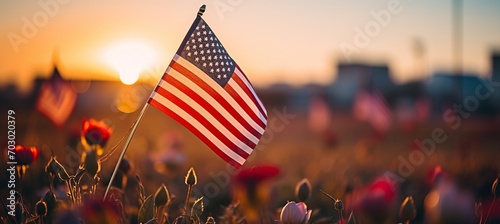 Fotografia Honoring the courageous heroes of the usa on memorial day with gratitude and pat