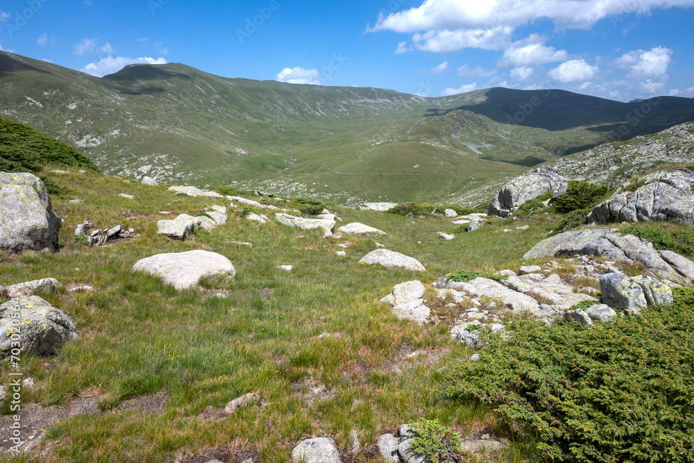 Landscape of Rila Mountain near Kalin peak, Bulgaria