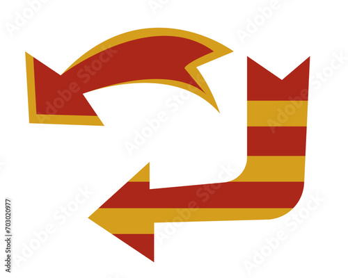 Vintage circus carnival sign template direction signs with arrow, vector illustration. Simple flat style, isolated on white background. Circus performance element.