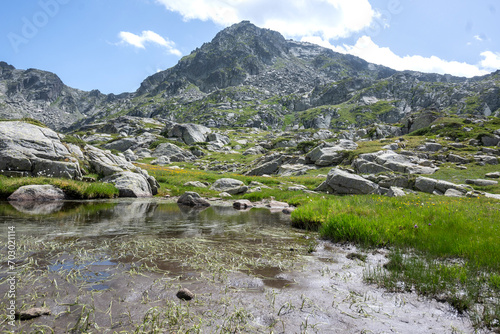 Landscape of Rila Mountain near Kalin peak, Bulgaria photo