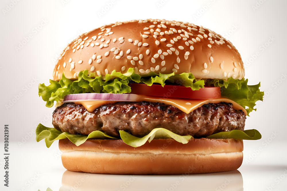 hamburger isolated on a white background hamburger isolated on a white background