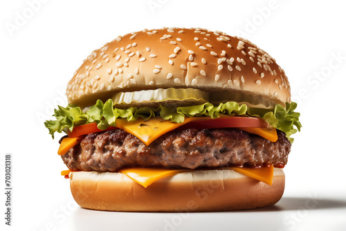 hamburger isolated on a white background © Alexander