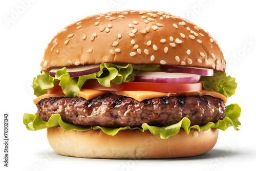 hamburger isolated on a white background