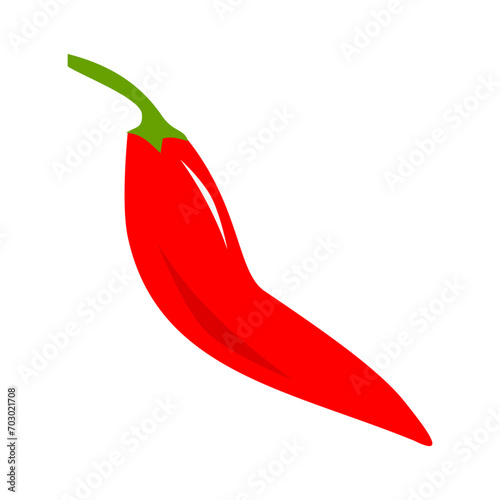 Red chili pepper. simple vector illustration of chili. flat illustration.