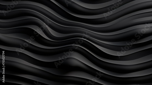 Abstract black wavy background texture pattern with elegant curves and intricate design