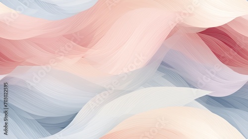  a close up of a pink, blue, and white wallpaper with wavy lines on it's surface.