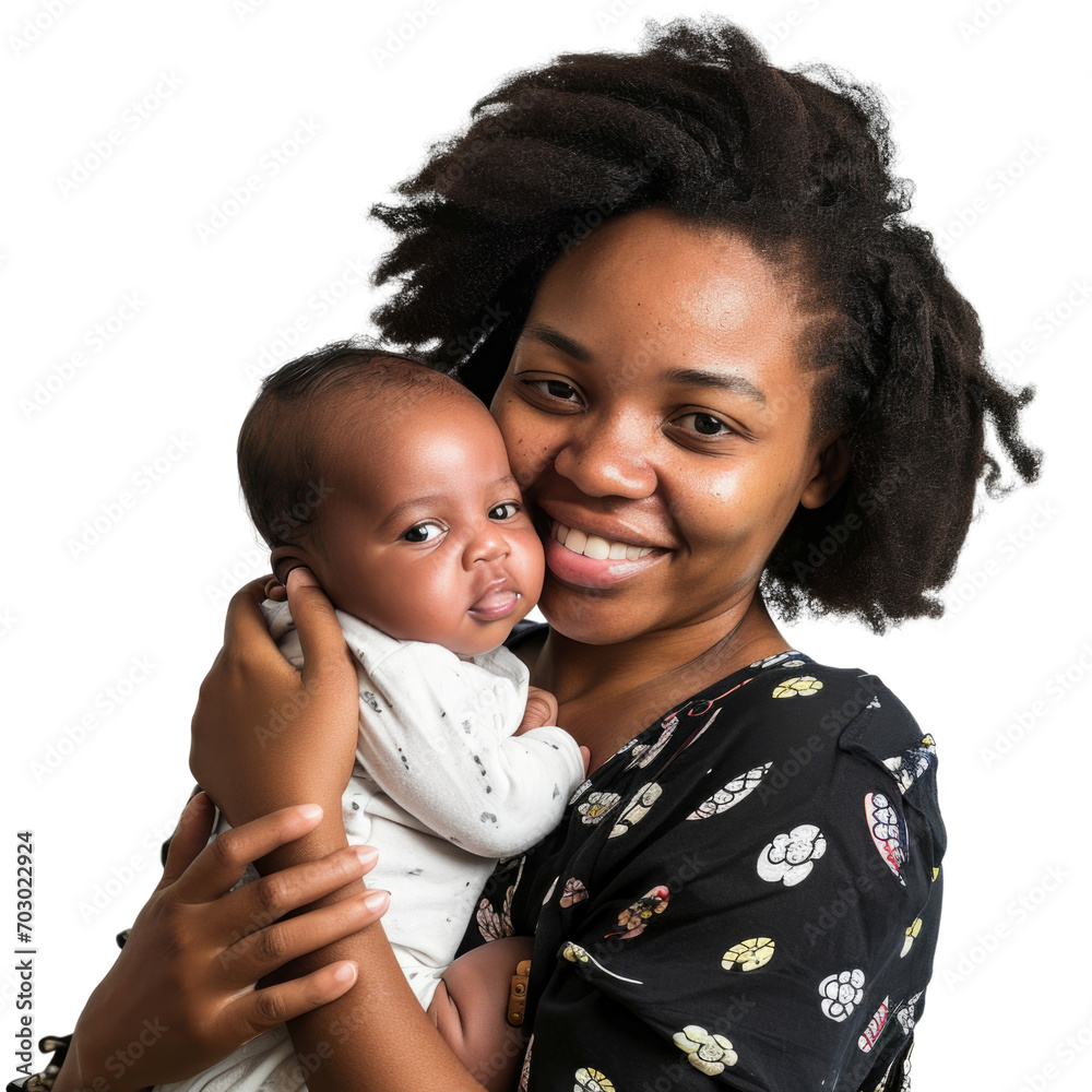African american mother with her newborn baby African american mother with her newborn baby