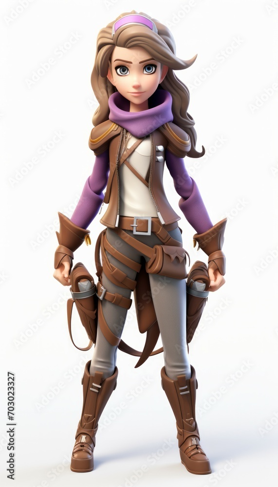 3d female warrior and wizard game character design on isolated white background for game mobile game 3d female warrior and wizard game character design on isolated white background for game mobile game