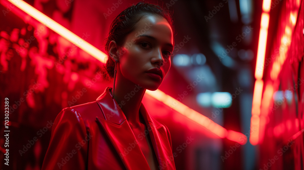 Portrait of a person in a nightclub Portrait of a person in a nightclub