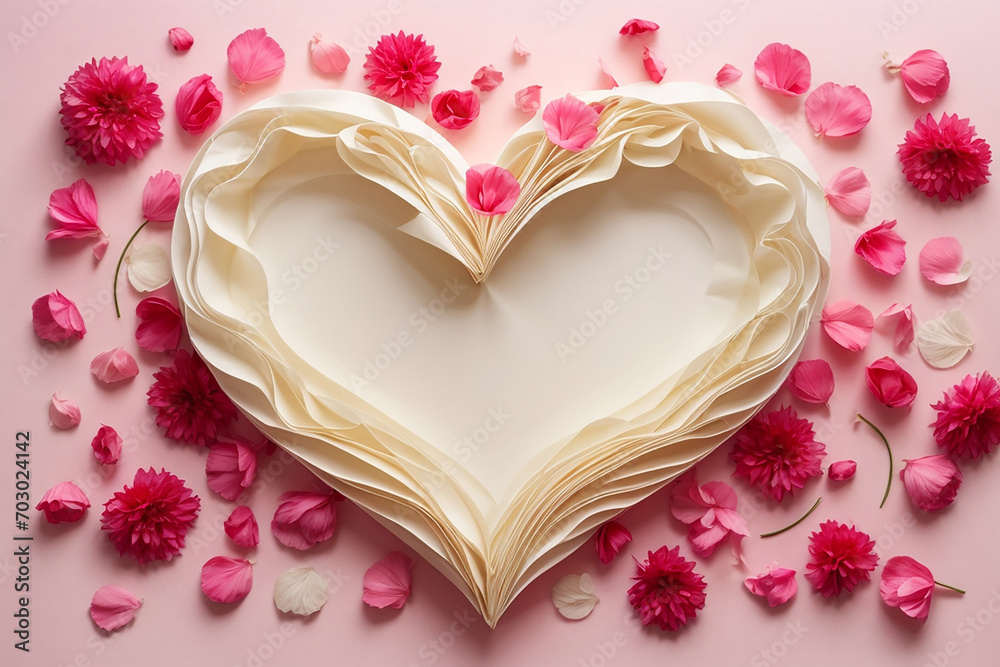 Heart-Shaped Flowers and Cherry Blossoms for Valentines Day, Roses, Ranunculus, Daisies, Dahlias, Paper flowers, etc. Heart-Shaped Flowers and Cherry Blossoms for Valentines Day, Roses, Ranunculus, Daisies, Dahlias, Paper flowers, etc.
