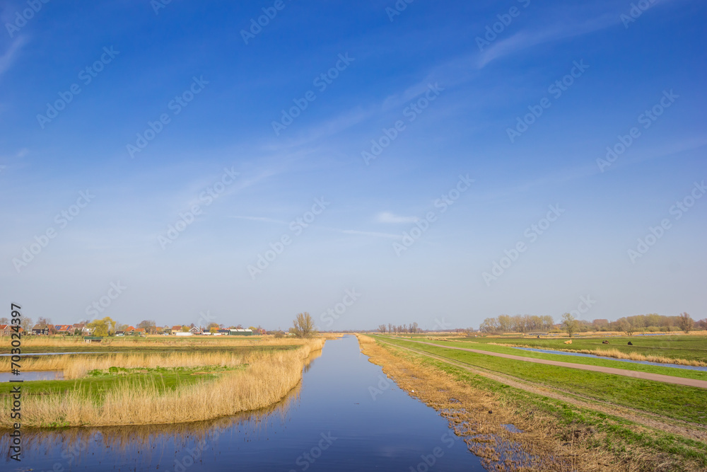 River in recreation area Het Twiske in Zaanstreek, Netherlands