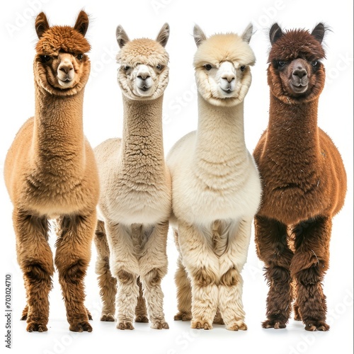 A Group of Alpacas Standing Together