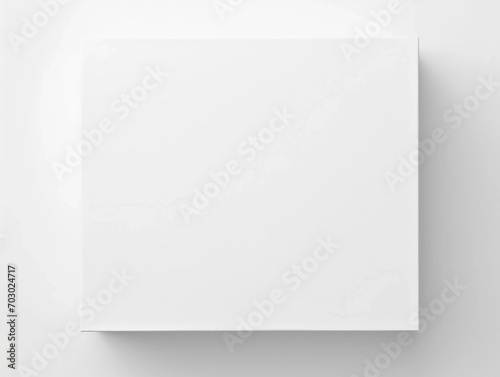 Empty white box top view isolated on white background, AI genetator