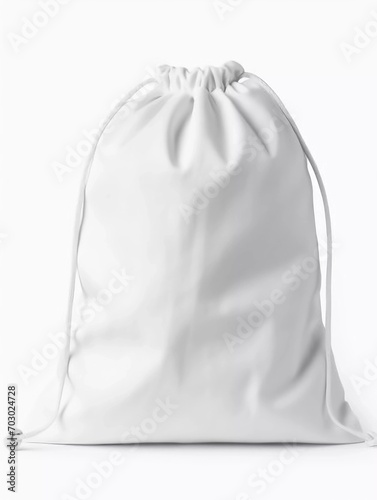 White cloth bag isolated on white background with clipping path, Ai generator