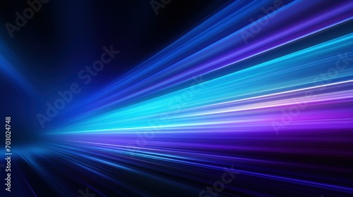 Abstract colorful light streaks on a dark background photo
