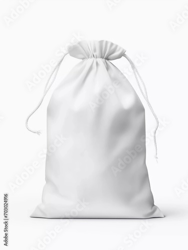 White cloth bag isolated on white background with clipping path, Ai generator