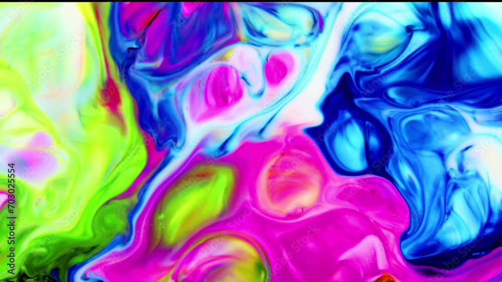 Very Nice Ink Abstract Galactic Colour Paint Liquid Concept Background Texture Video.