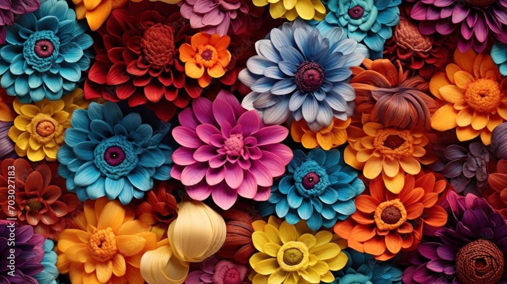 a close up of a bunch of flowers with many colors of flowers in the middle of the picture and one flower in the middle of the picture. a close up of a bunch of flowers with many colors of flowers in the middle of the picture and one flower in the middle of the picture.