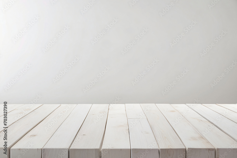 Empty white table with a blurred background and copy space Empty white table with a blurred background and copy space