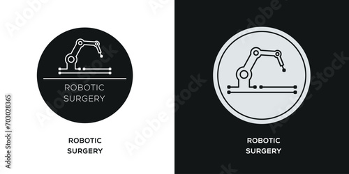 (Robotic surgery) Icon, Vector sign.