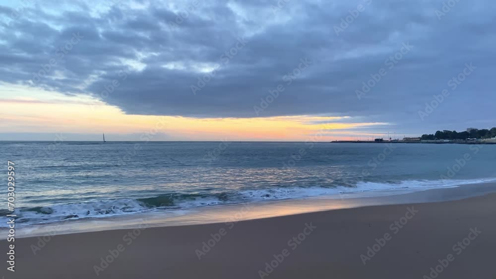 Sunrise over the sea and beautiful cloudscape Sunrise over the sea and beautiful cloudscape