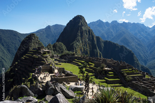 preserved city of Machu Picchu illuminated by the morning sun © Nataly Regina