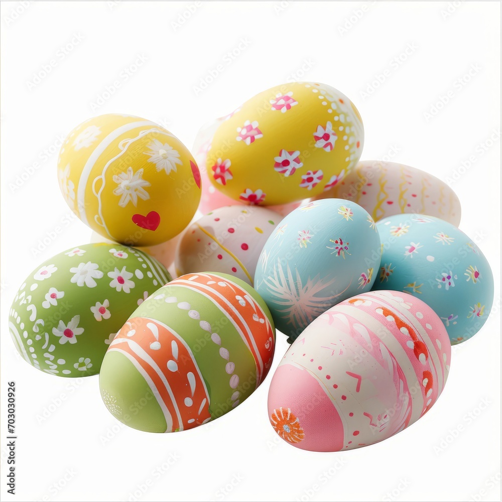 Colorful Easter Eggs Stack