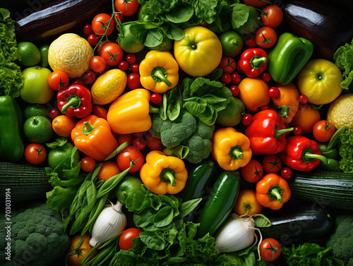 Fresh vegetables background