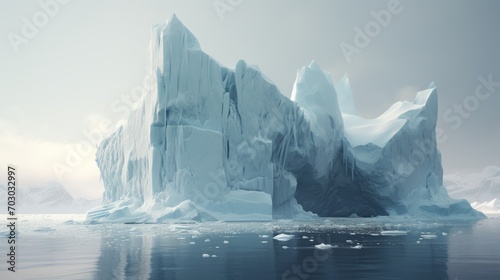 A Majestic Iceberg Gliding Through the Vast Ocean