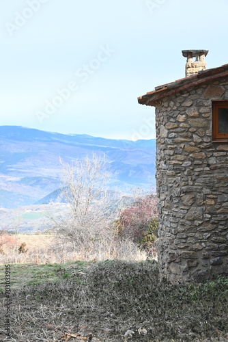 La cara norte de la Serra de Cadí vista desde Estana (Cerdanya, Cataluña, España, Pirineos) photo